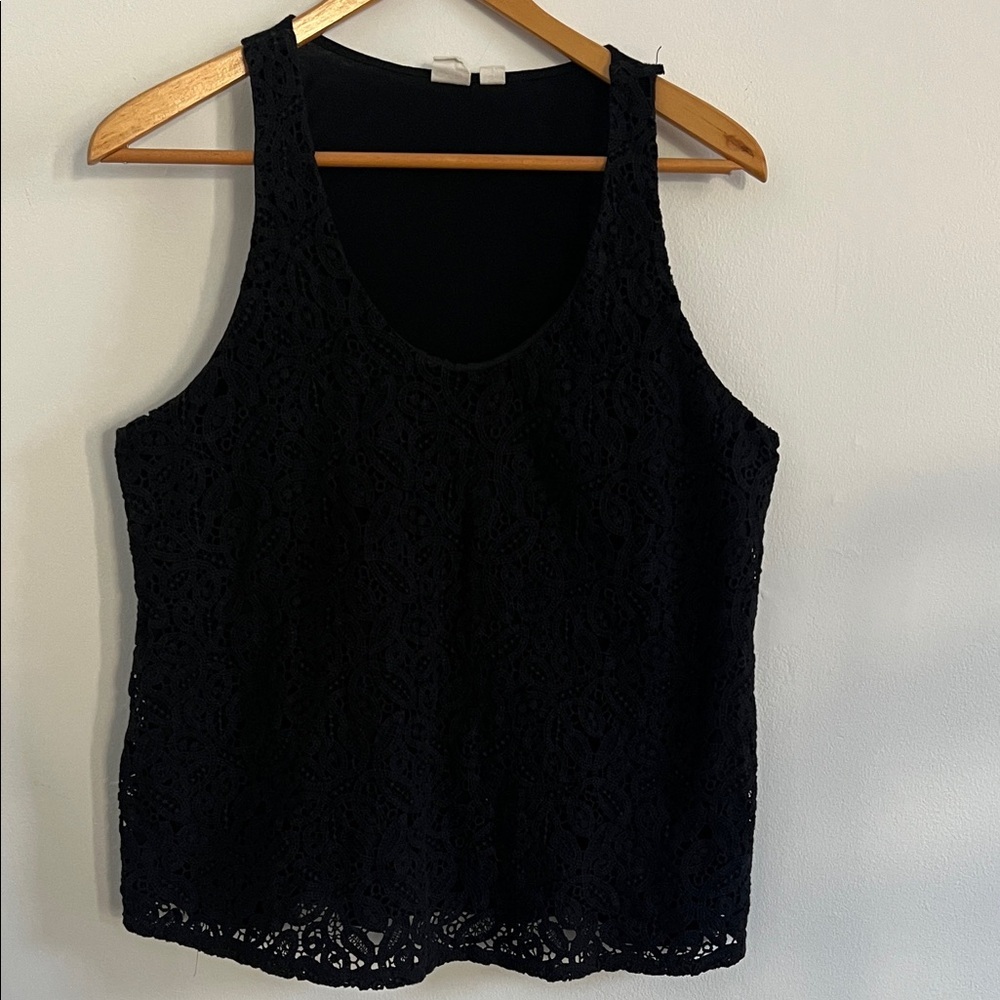 GAP Black Lace Tank Top